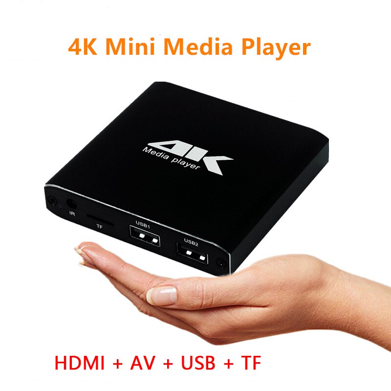 Mini 4K H.265 Advertising Player With TF/AV/HDMI/USB Disk 1080P Full HD Media Player Support Mouse Multimedia Players