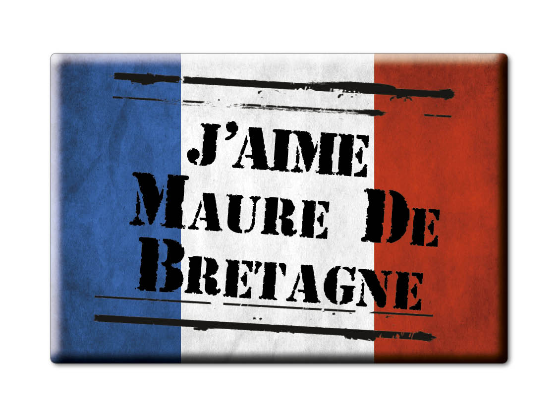 MAURE DE BRETAGNE aimant lodestone AUVERGNE (35) France aimant frigo SOUVENIR j'aime: VETERAN