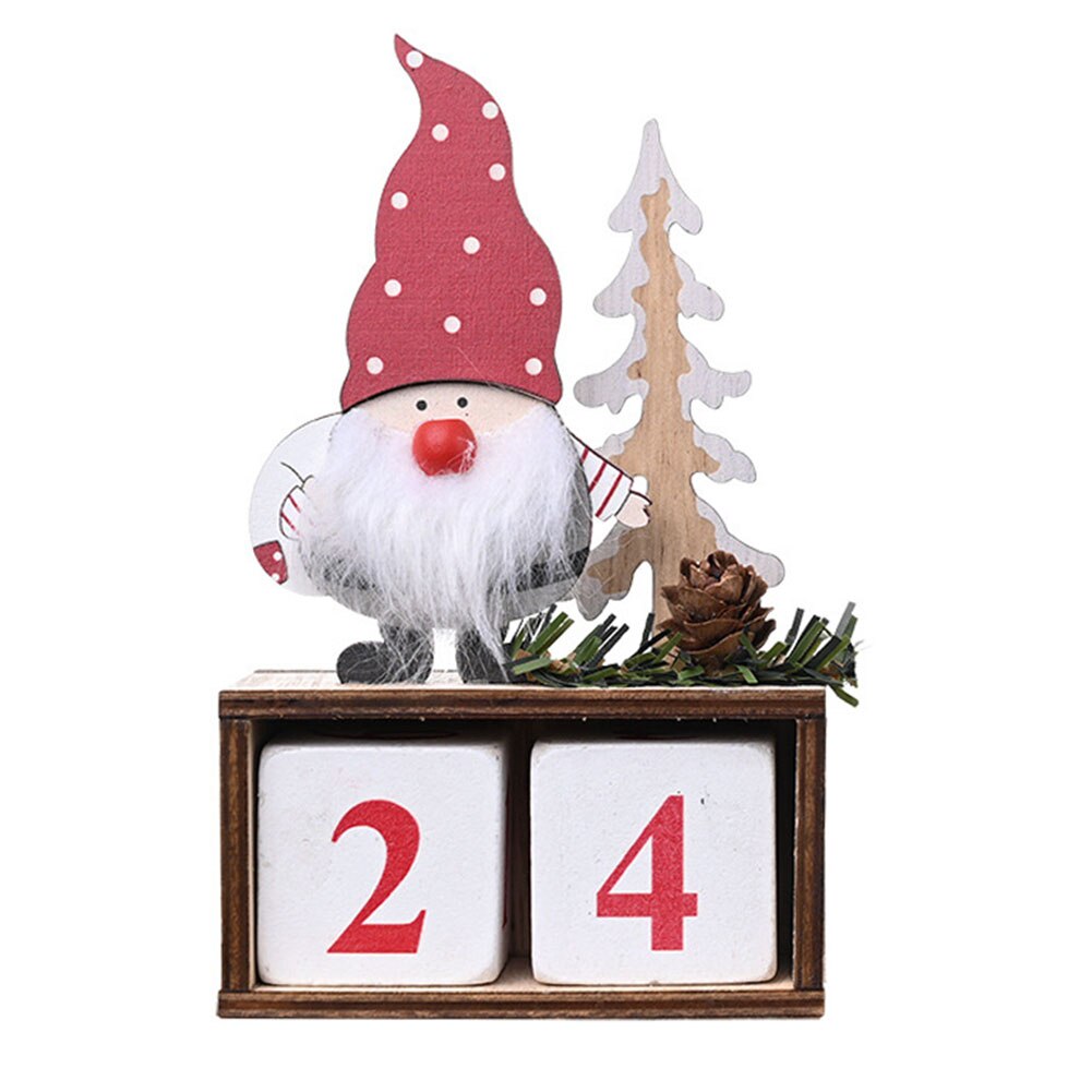 Joulukalenteri kangas adventtilaskenta santa claus kalenteri christmas decor: Punainen