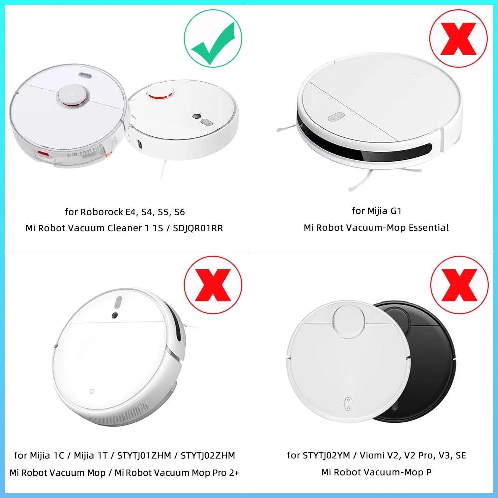 Para Xiaomi Mi Robot aspirador 1a generación/2/1S, SDJQR01RR SDJQR02RR SDJQR03RR Roborock E4 E5 S4 Max filtro de Cepillo Lateral principal