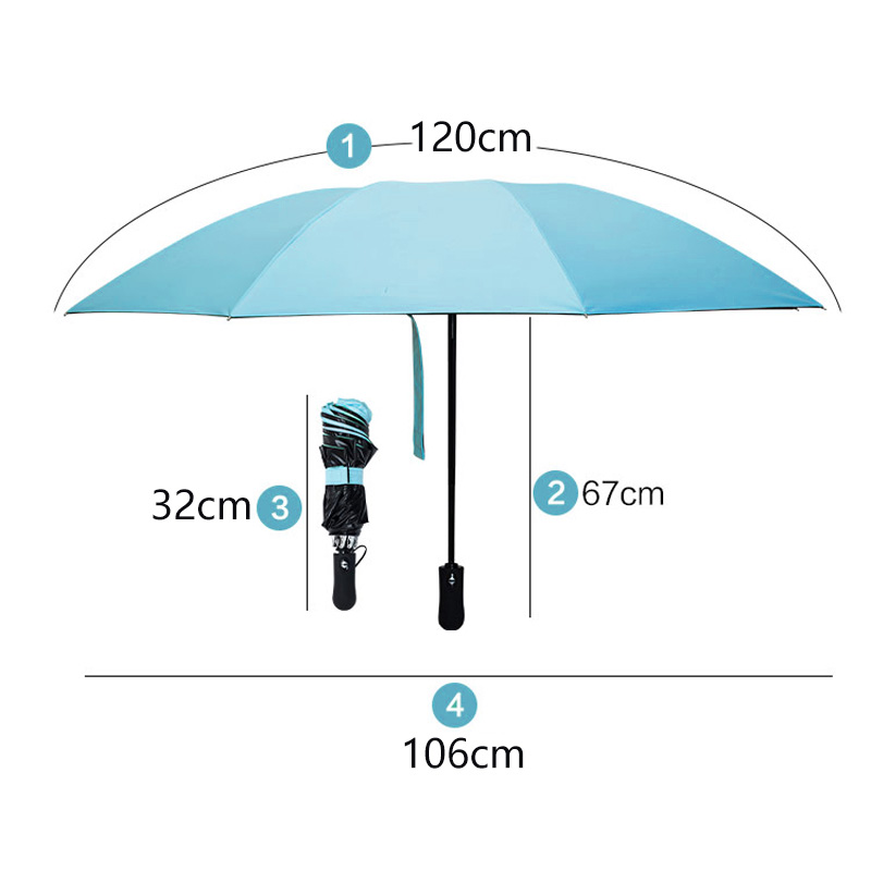 Reverse Fully-automatic Umbrella Rain Women Men Windproof 3Folding Black Coating Sun Umbrella Car Business Men Umbrellas