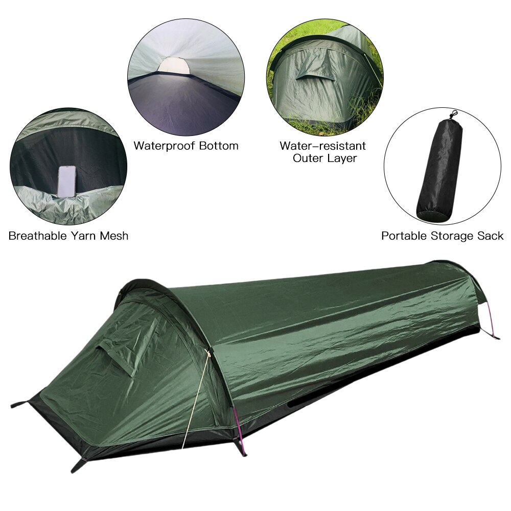 Ultralight Tent Backpacken Tent Outdoor Camping Slaapzak Tent Lichtgewicht Enkele Persoon Tent