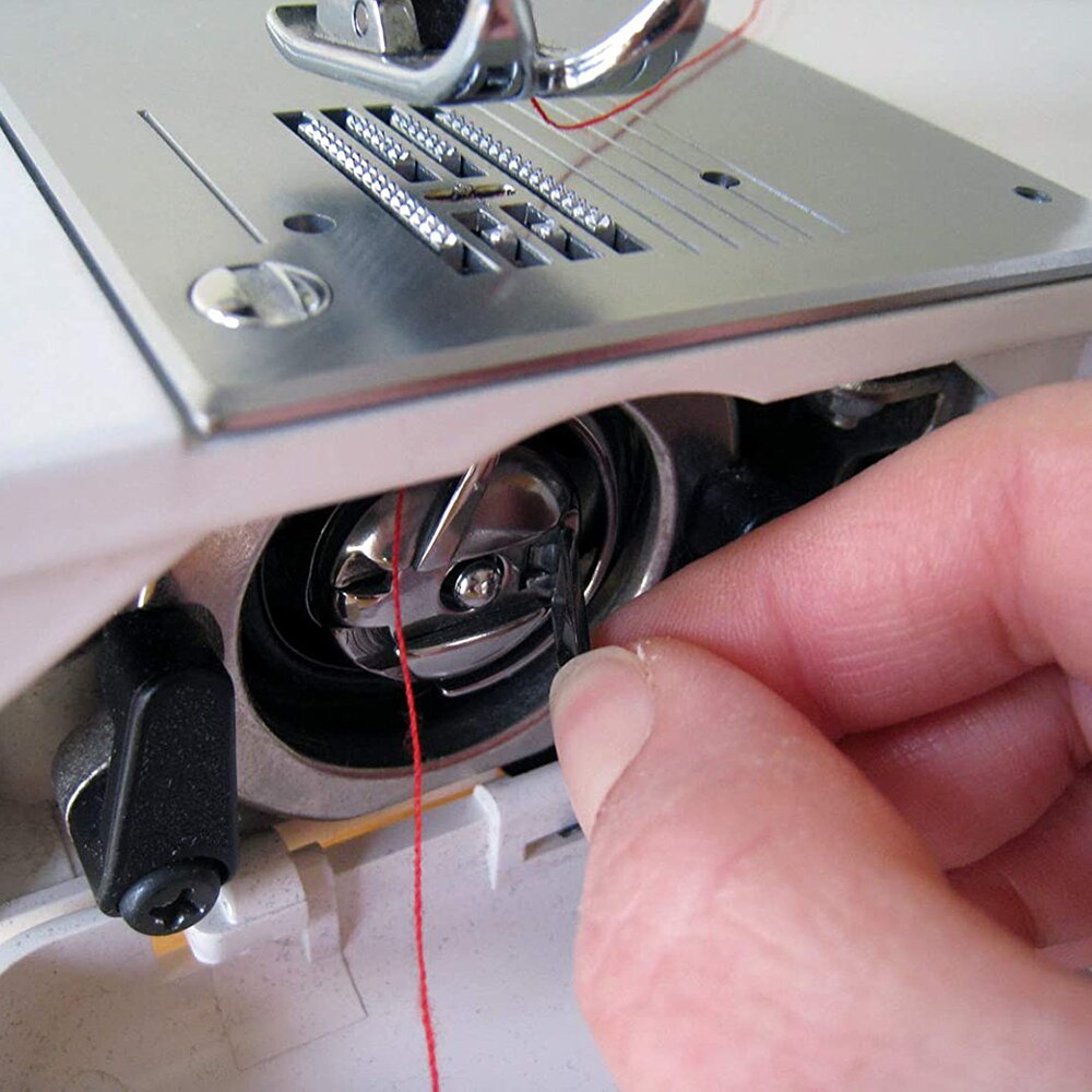 Caja de bobina para máquina de coser, soporte de bobina con 5 bobinas de Metal para máquina de coser casera, accesorios de costura DIY, 1 ud.