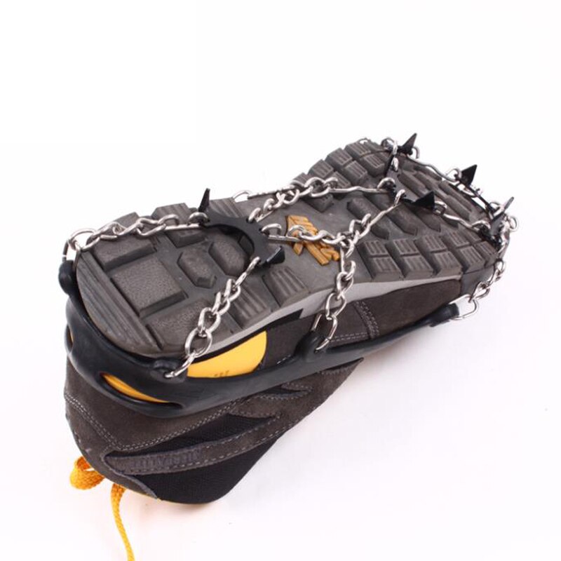 Hewolf 8 Teeth Outdoor Ice Snow Spikes Climbing Crampons Equipment Mountaineering Gear Anti Slip Shoes Grippers Claws Chains DBO