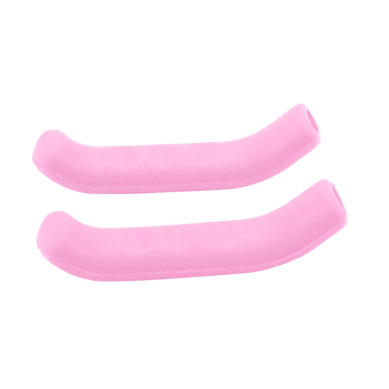 1 Paar Silicone Fiets Lever Grips Protectors Anti-Slip Fiets Remhendel Handvat Mouw Mtb Bike Fietsen Siliconen Rem cover Mc: Roze