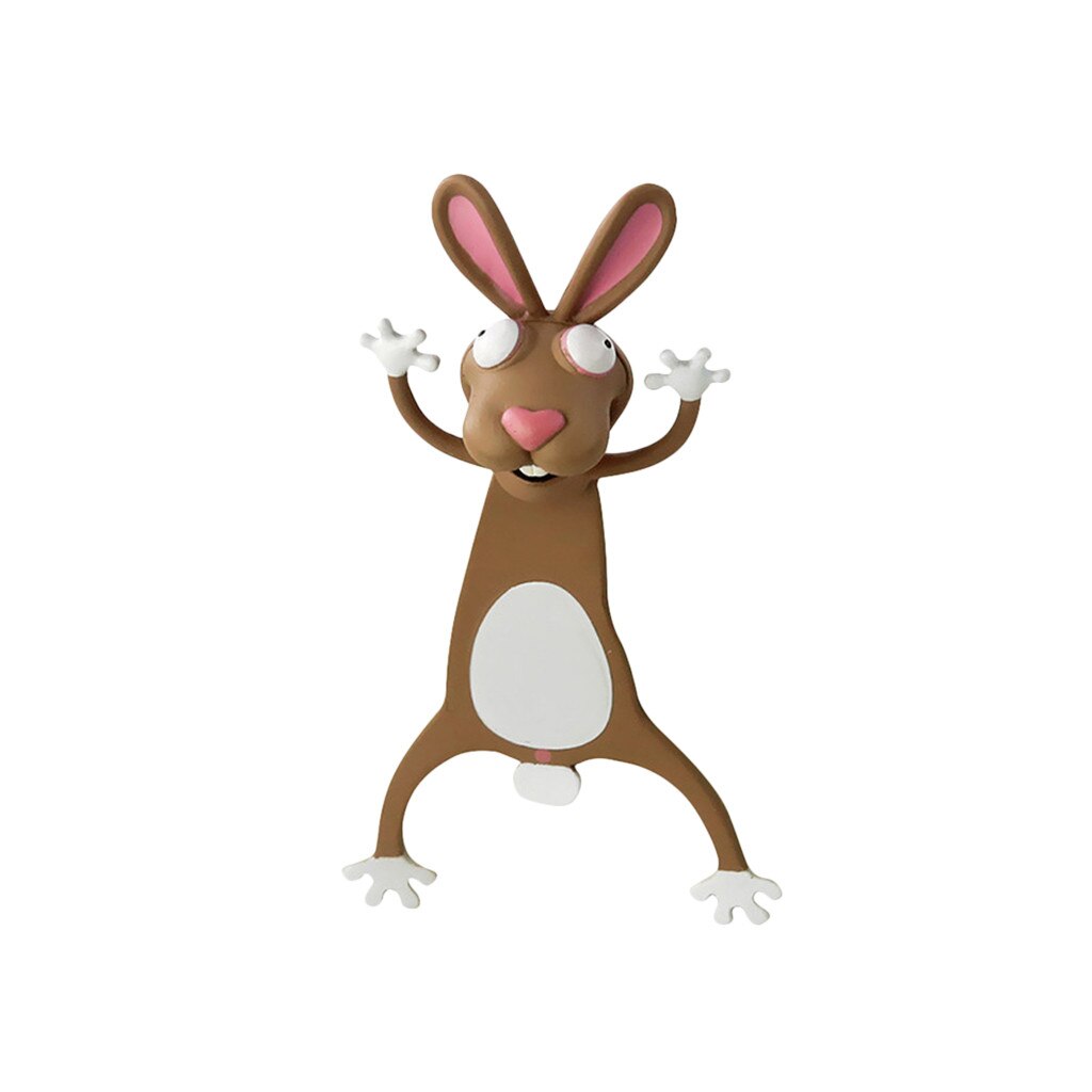 Marcapáginas para libros, marcapáginas 3D estéreo Kawaii con dibujos de animales, para estudiantes, suministros escolares