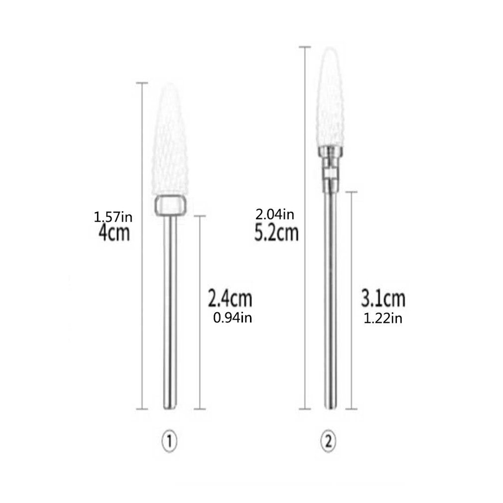 Milling Cutter For Manicure Ceramic Mill Manicure Machine Set Cutter For Pedicure Electric Nail Files Nail Drill Bit