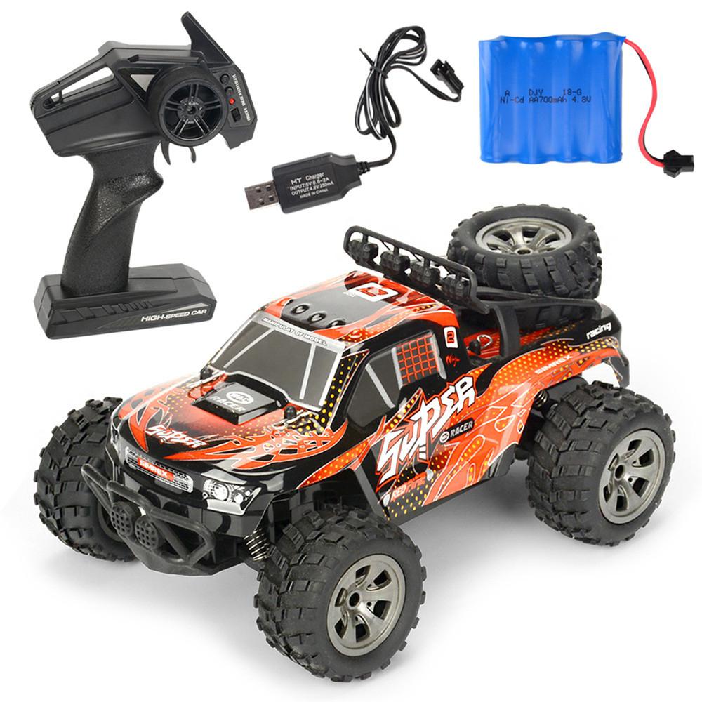 Mgrc Mini Rc Auto 1/18 2.4G 4CH 2WD Hoge Snelheid 15 Km/h Borstel Crawler Afstandsbediening Auto Kinderen speelgoed Meerdere Kleur: Orange