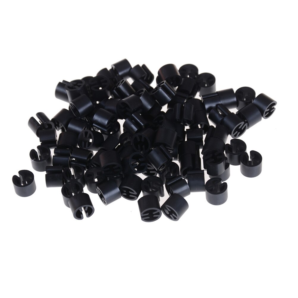 100 sztuk plastikowe zatrzaski wieszak rozmiar markery wieszaki klipy koło znacznik dla rozmiarów wieszak na ubrania akcesoria etykieta rura oznaczone: czarny