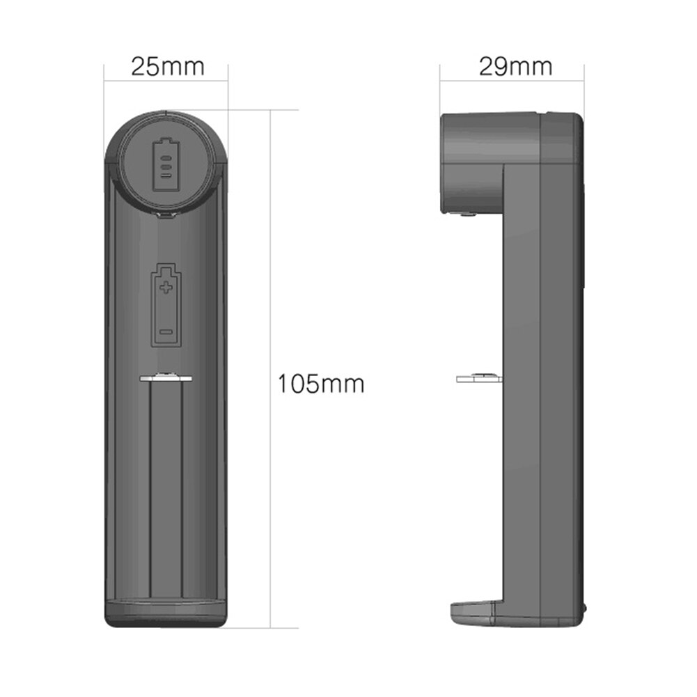 Cargador de batería Universal con puerto USB para baterías de iones de litio 18650, 21700, 20700