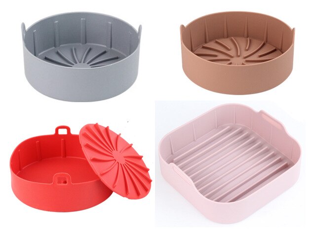 Air Friteuse Silikon Topf Grill Pan Reusable Silikon Topf Backblech Multifunktionale Silikon Pad Zubehör Kuchen Backen Pfannen