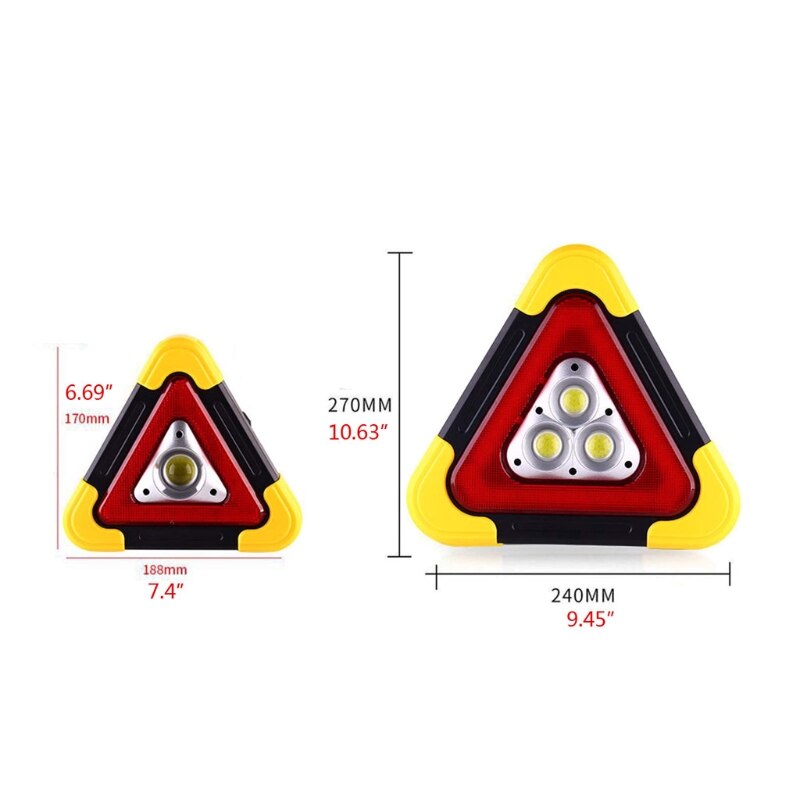 Multi Function Triangle Warning Sign Car LED Work ... – Grandado
