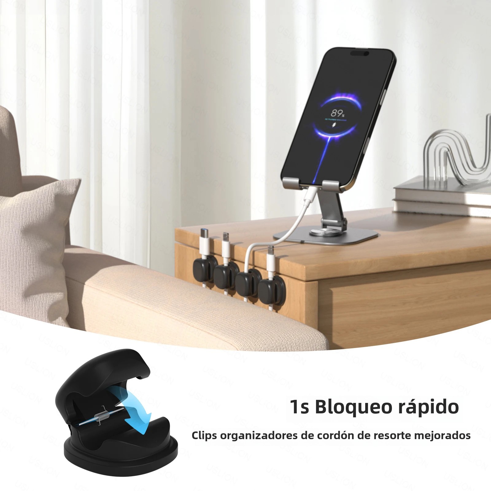 Magnetic Phone Cable Clips Under Desk Cord Holder Wire Smooth Management Keeper Office Kitchen Cable Organizer 3/6PCS