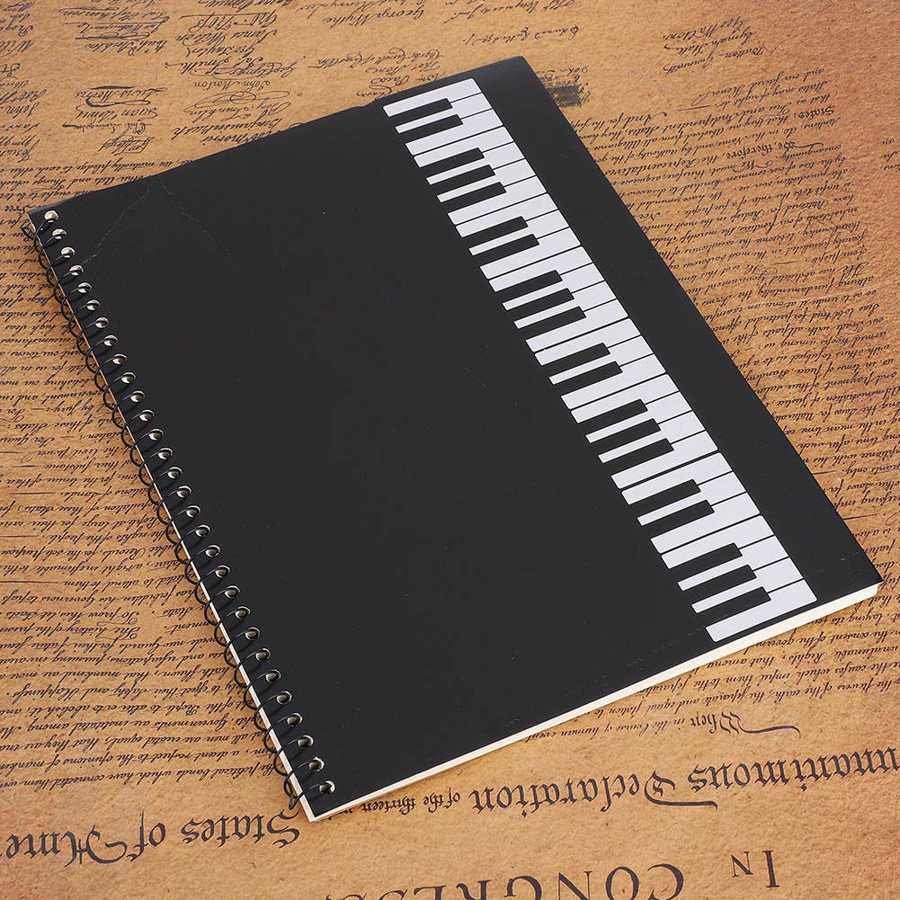 Cuaderno de música en blanco, papel para música, plantilla para música, punta de libro para escribir, Piano, teclado, Notebook