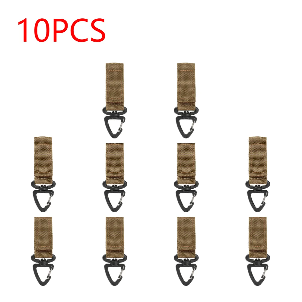 Mosquetones militares de nailon para colgar, hebilla táctica para cinturón, llavero, ganchos colgantes para acampar, herramienta para acampar, 1-10 piezas