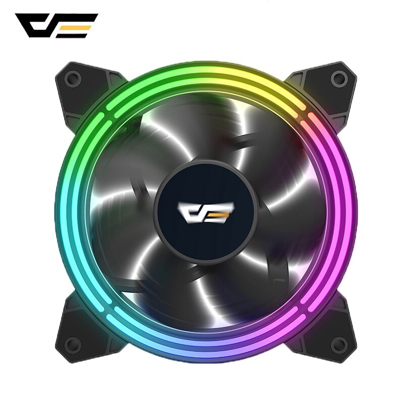 darkFlash CF11 PRO RGB Case Fan 120mm 3P-5v Aura Sync PC Case CPU Cooler Cooling Fan Quiet Remote Adjust Speed Computer Case Fan: 1 fan only