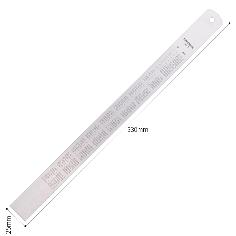 Deli 1 Uds 15/20/30/40cm regla recta de acero inoxidable regla de Metal grueso de precisión con herramientas de medición de escala suministros de oficina