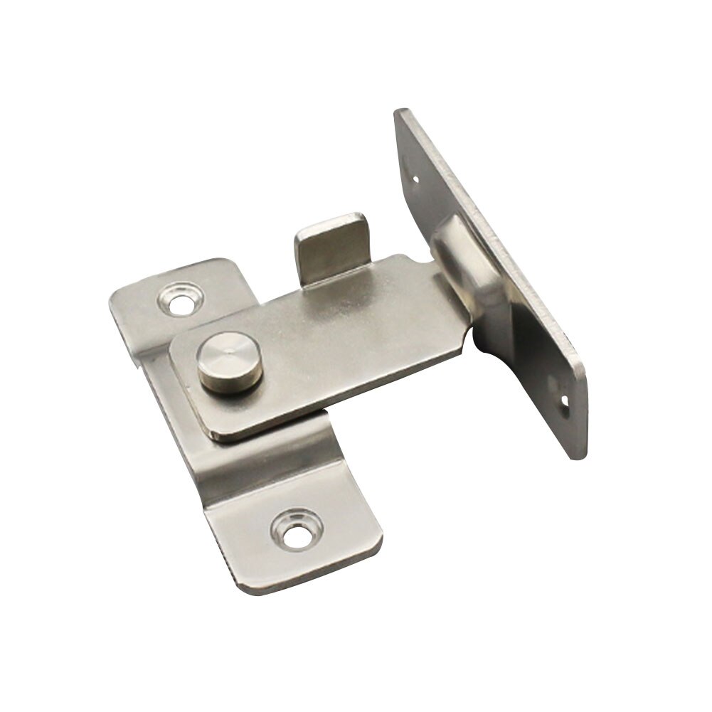 Safety Thick Hasp Bathroom Anti-theft Gate Home Right Angle Universal Stainless Steel Flip Lock Sliding Barn Door Latch Window: A