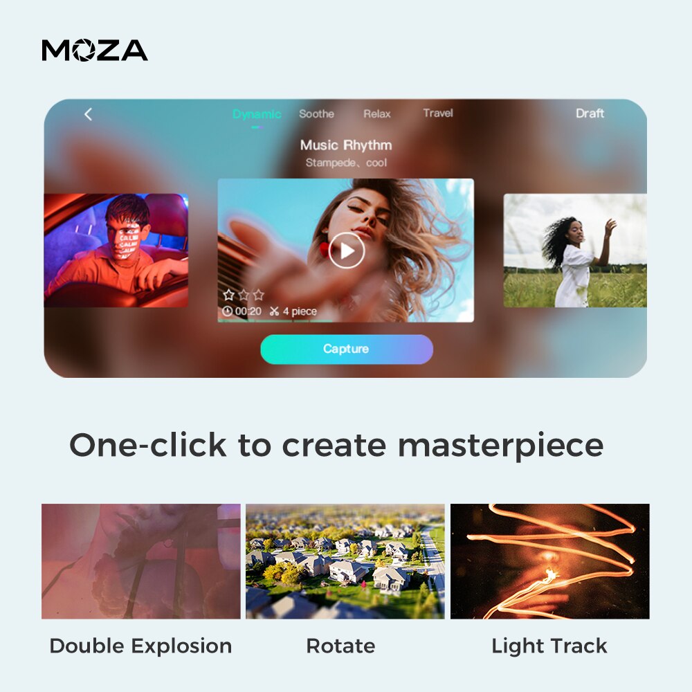 MOZA-estabilizador portátil NANO SE, palo de selfi de extensión para iPhone, Samsung, Huawei, teléfono, cardán de mano para Vlog, disparo de viaje