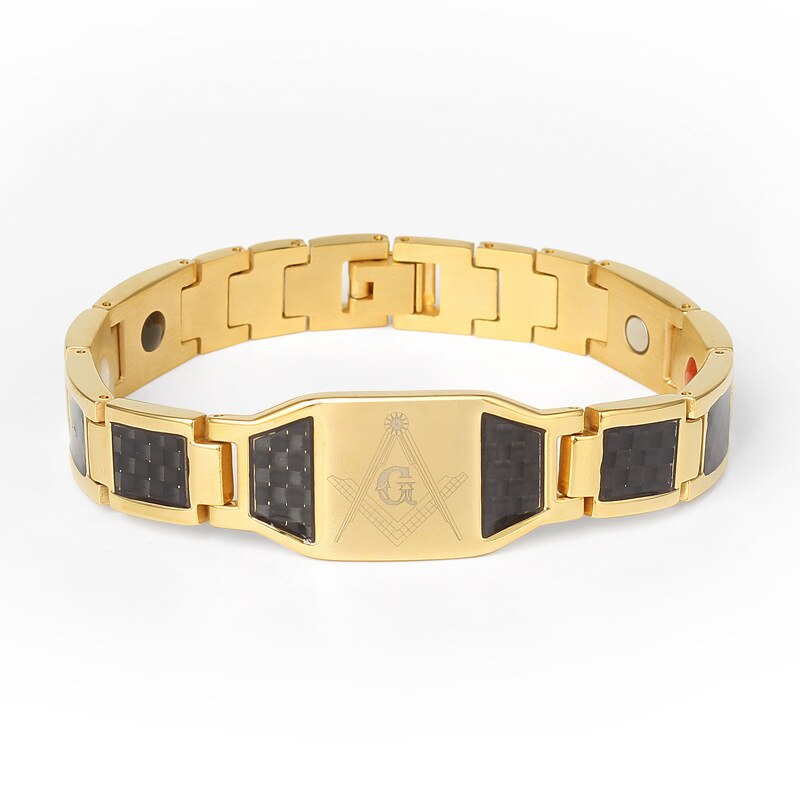MADALENA SARARA Prämie Titan Stahl Faser Kohlenstoff Energie Armbinde Germanium Magneten Negativ Ionen Intarsien Gesund Für Körper