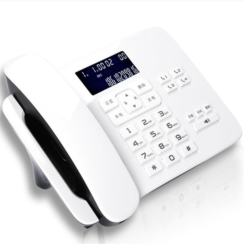 Telefooncontactpersoon Thuis Vaste Telefoon Caller Id Telefoon Bel Handsfree Dial Terug Aantal Opslag Voor Home Office Hotel Restaurant: WHITE