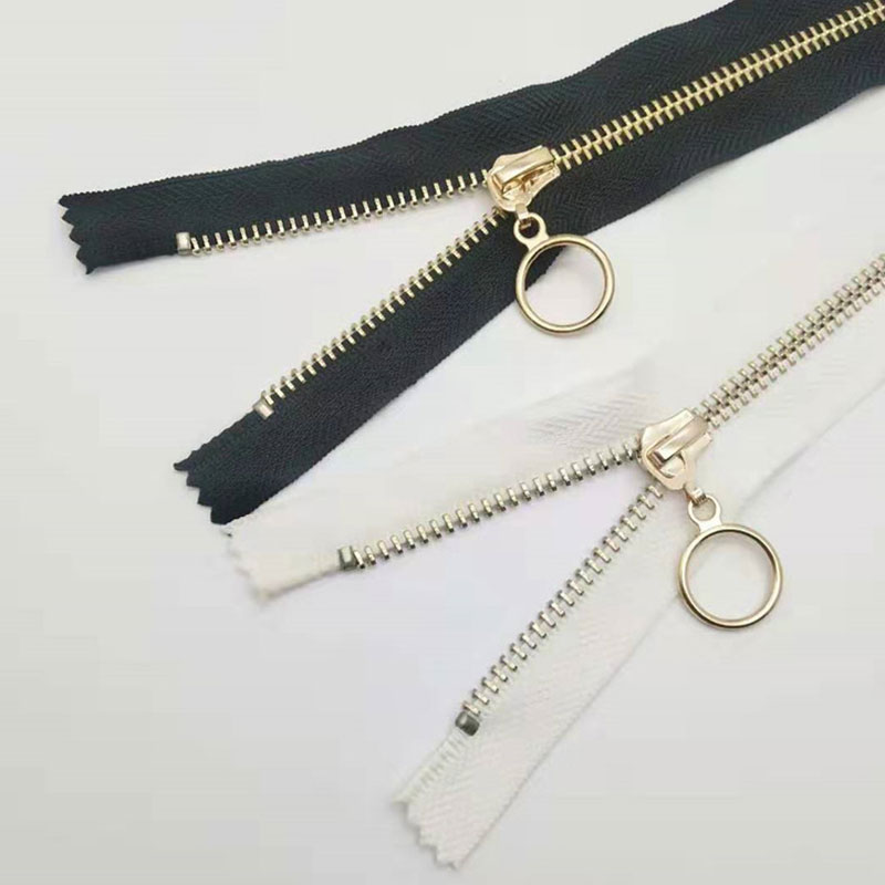 Close-End 1Pcs White Black Gold Metal Zipper For Sewing Zip Garment Accessories Crafts Bags Jeans Zippers DIY tools zipper