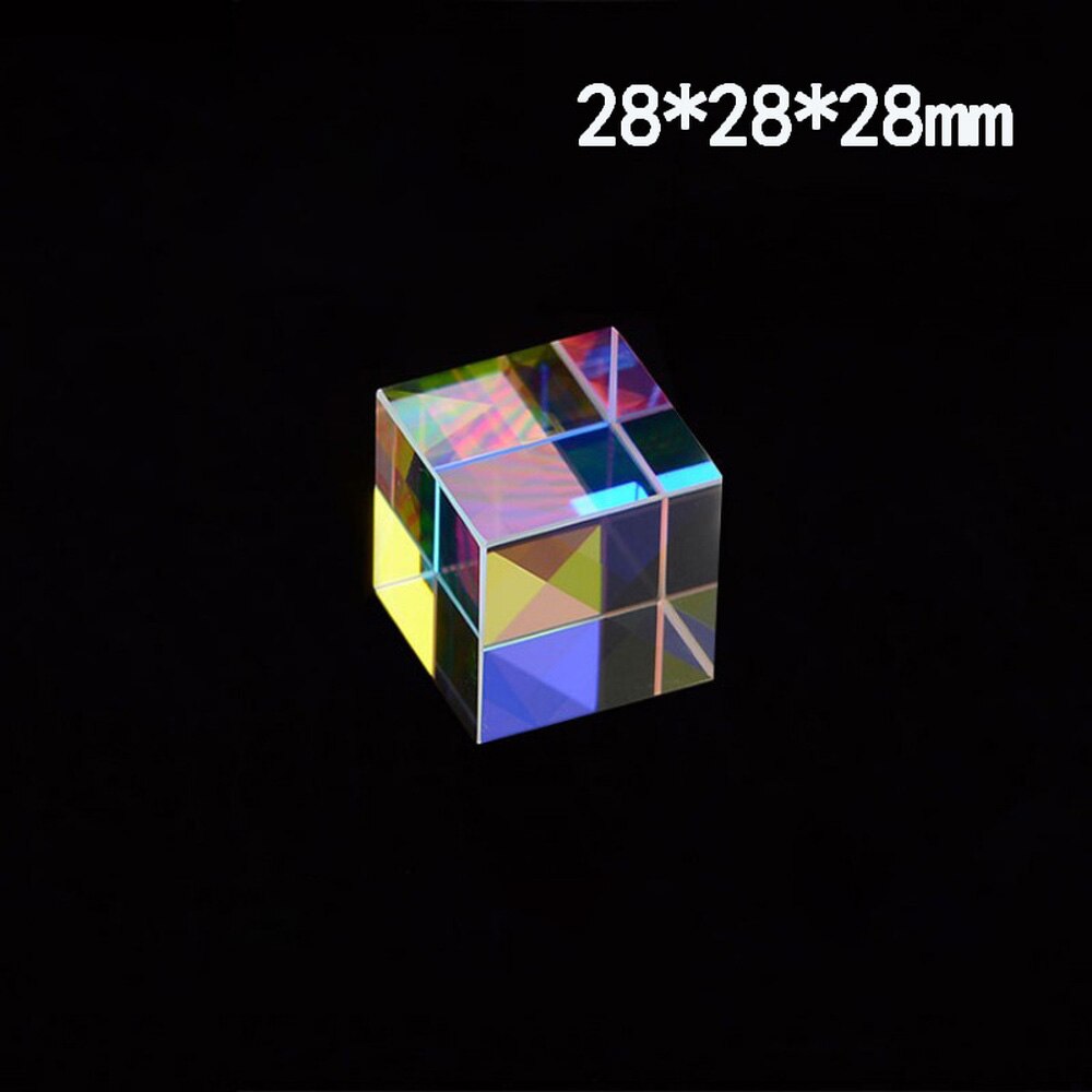 Cubo de luz de 6 caras con prisma cuadrado, Prisma de Color, lente de vidrio óptico, instrumento de experimento