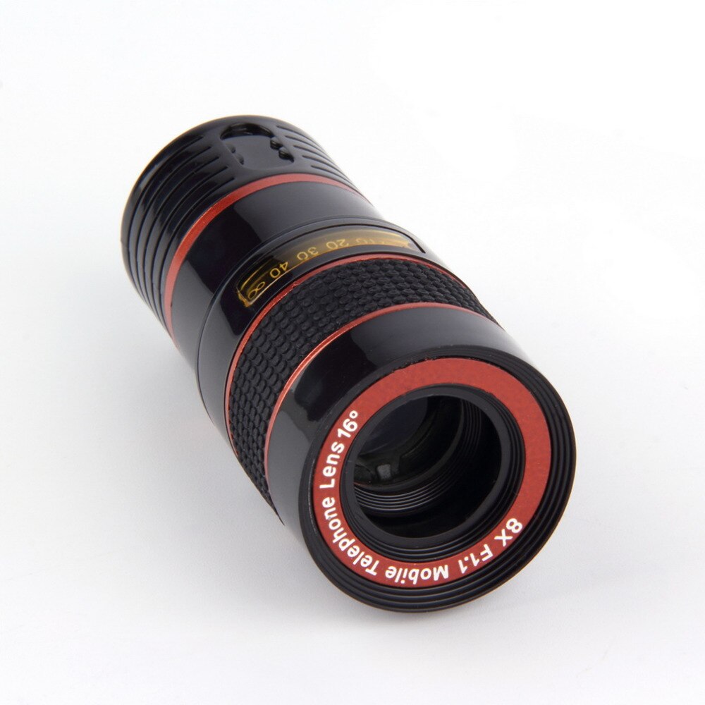 Zoom Telescope 8X Zoom Optical Telephoto Telescope Camera Lens Mobile Phone Lens with Universal Holder Monocular Lens