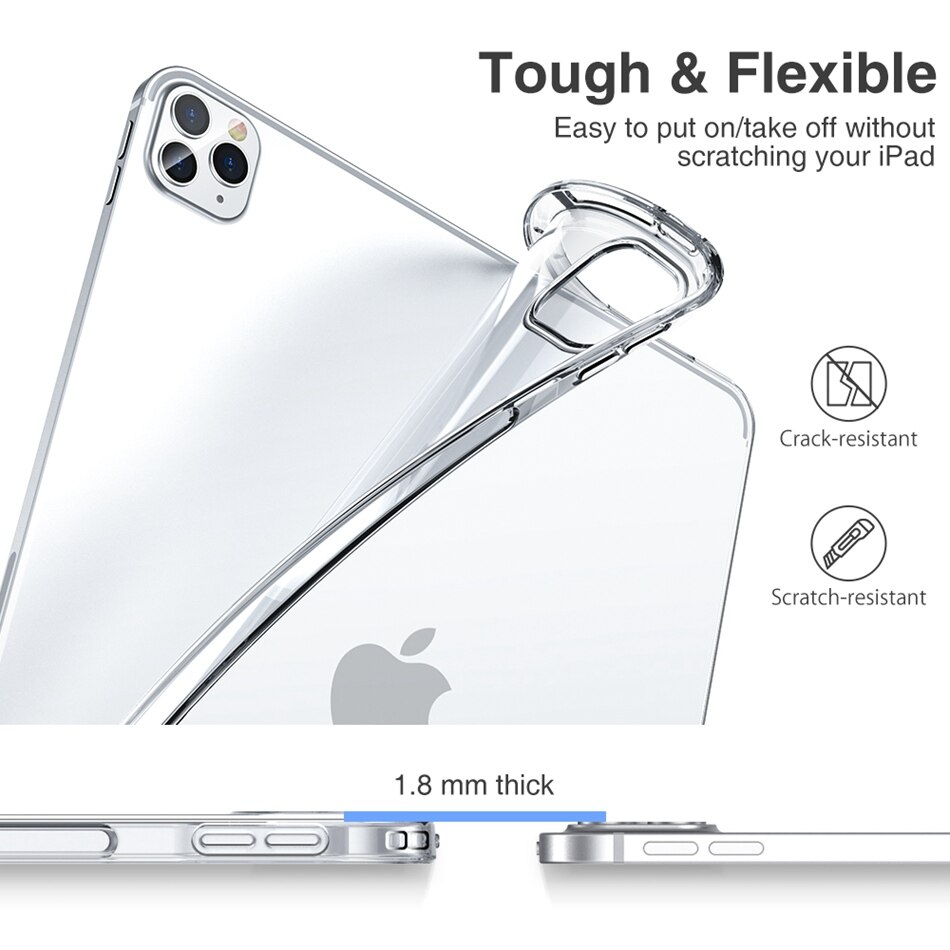 Ultra Dünne Klarer fallen Für iPad Profi 11 12,9 Zoll fallen Silikon transparent TPU Abdeckung Für NEUE iPad Profi 12,9 fallen Coque Fundas