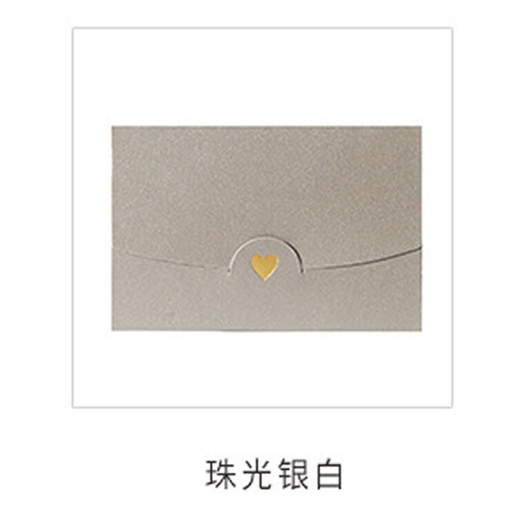 Mini enveloppe vintage et vierge avec perles colorées pour mariage, 40 pièces, invitation, amour, papier, enveloppe dorée de 11 couleurs: XiaoYinBai