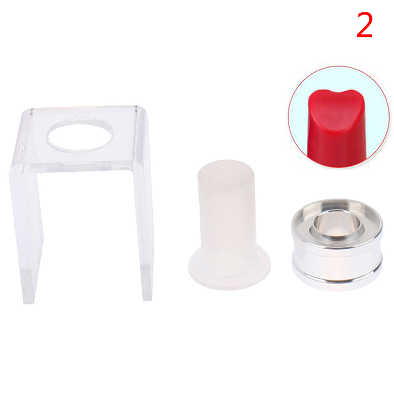 1/3pc/set Silicone Lipstick Mold Silicone Lipstick Mold Aluminum Ring Mould Holder DIY Silicone Lip Balm Mold Craftsl Stand Tube: Pink