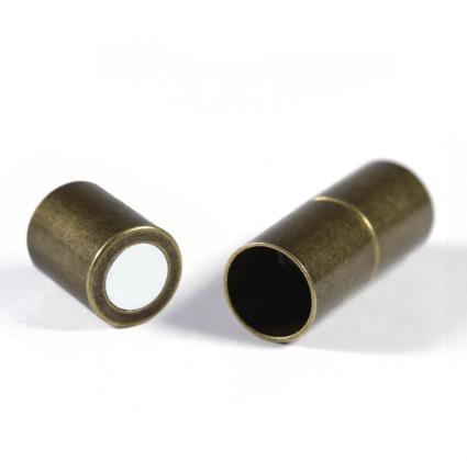 Lote de 5 unidades de cierres magnéticos fuertes cilíndricos de varios tamaños, hebilla para fabricación de joyería, accesorios de conectores de pulsera de cuerda de cuero DIY: 25 mm / Negro