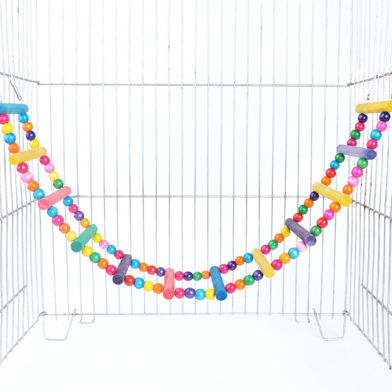 3 Kinds Of Parrot Toys, Bird Swing Toy Colorful Chewing Toys Hanging Swing Bell Pet Simulation Bird Nest Ladder Toys Bird Toys