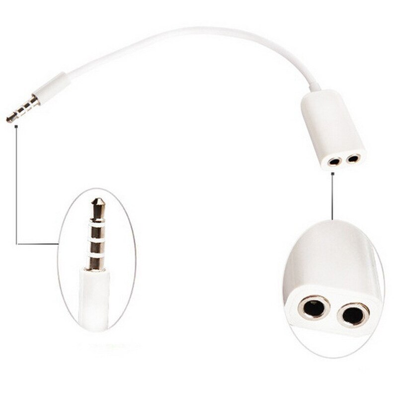 Universal 3.5mm 1 Male To 2 Dual Female Jack Audio Headphone Splitter Cable for IPhone Cabo Auxiliar Auxiliary Wire For Music
