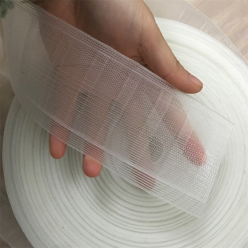 1 viel vorhang Band haken vorhänge zubehör weiß transparent vorhang Band Polyester haken Band #3