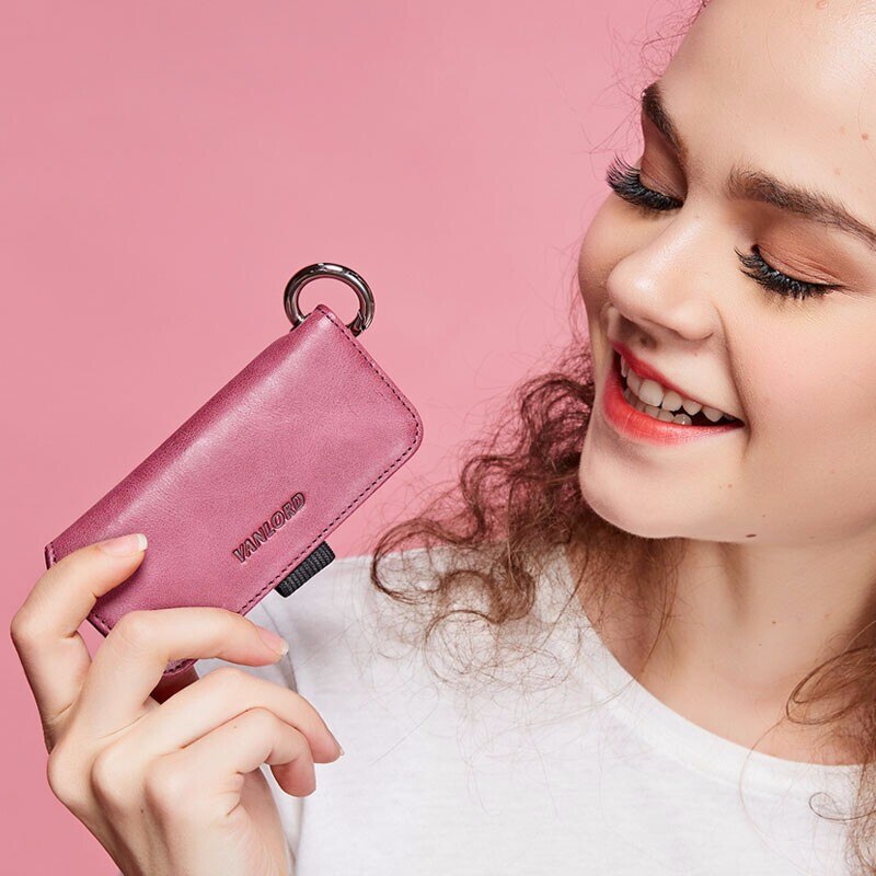 Women's leather key chain, individual , simple mini head leather, Korean lovely home key bag