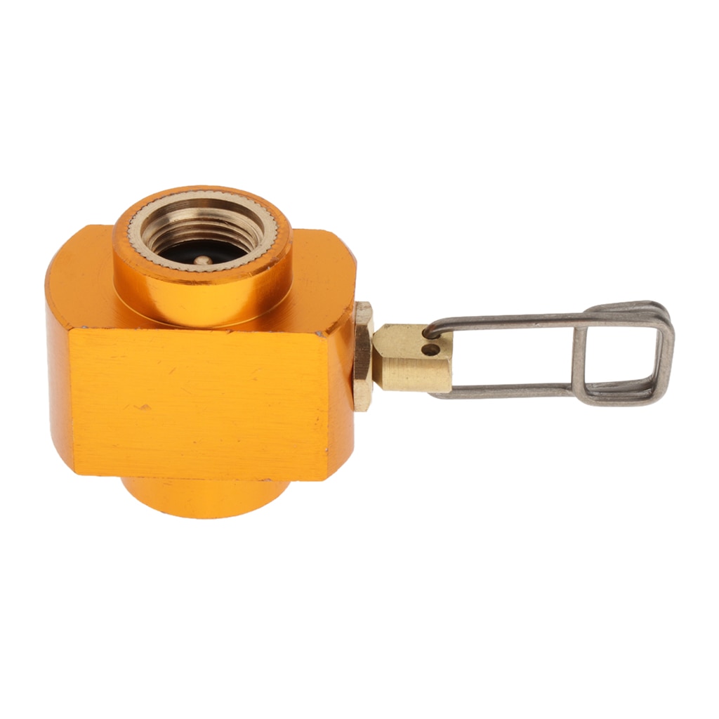 Retkeilyliesi propaani täyttö alumiiniseoksesta liesi poltin butaani täyttöventtiilin liitin 6.3 x 2.95 x 1.88cm