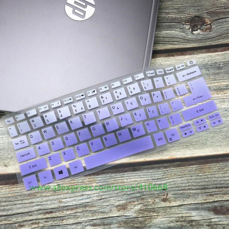 Keyboard Cover Skin Protector For Acer Swift 3 SF313 SF313-51 57NQ sf 313 314 SF314-52 SF314-52G S 13 S5-371 S5-371T: Gradual purple