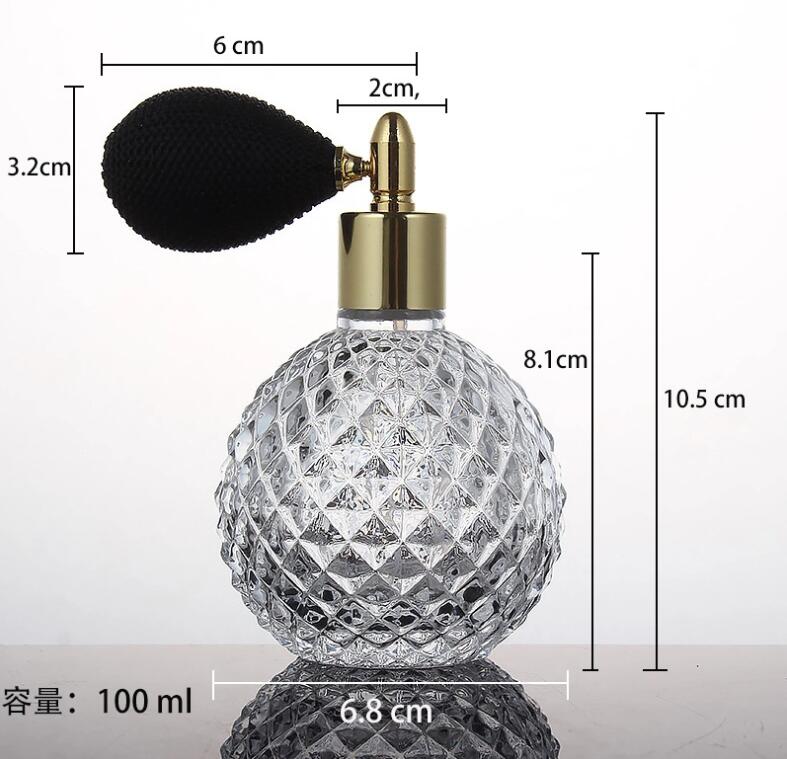 Unieke Parfumflesjes Draagbare Vintage Crystal Glas Parfum Fles Met Verstuiver Lege Cosmetische Mini Hervulbare Flessen