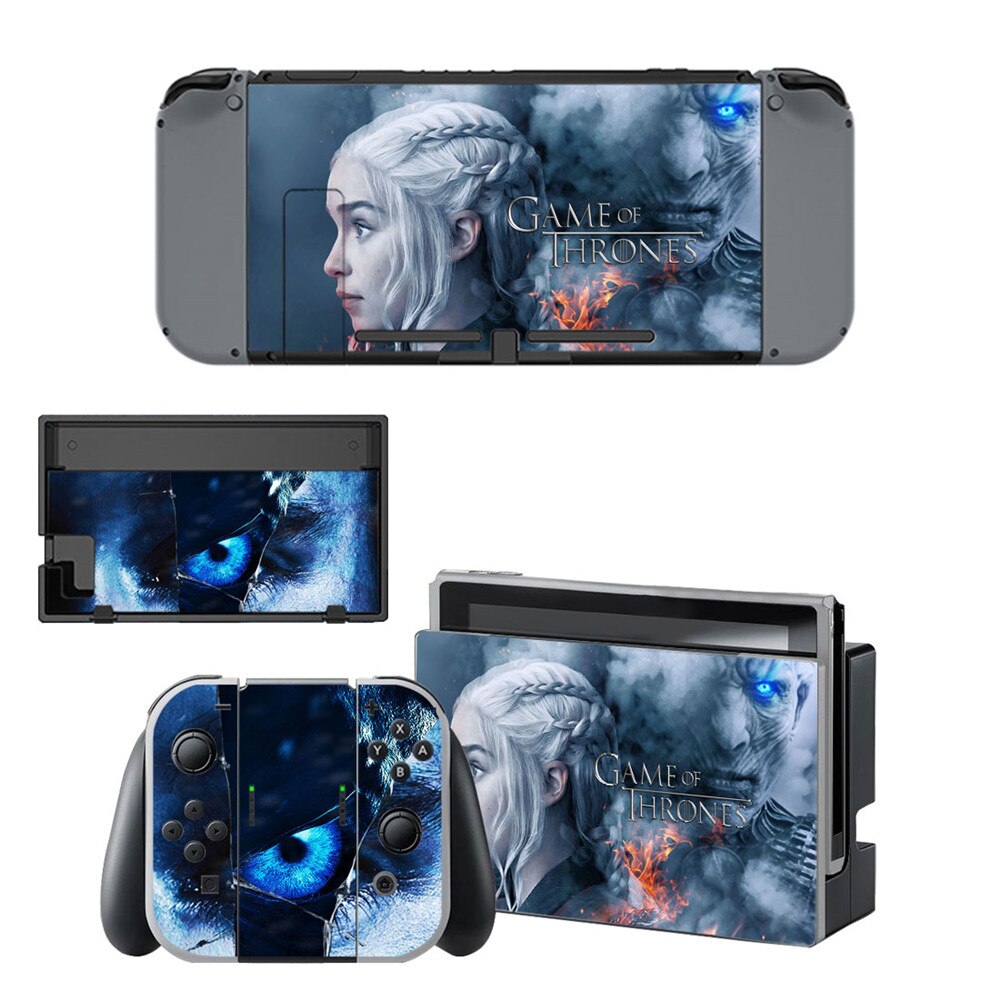 10 stile Cool Game Of Thrones Stil Vinyl Aufkleber Haut Aufkleber Für Nintend Schalter NS NX Konsole & Joy-con Spiel Zubehör: Style 3