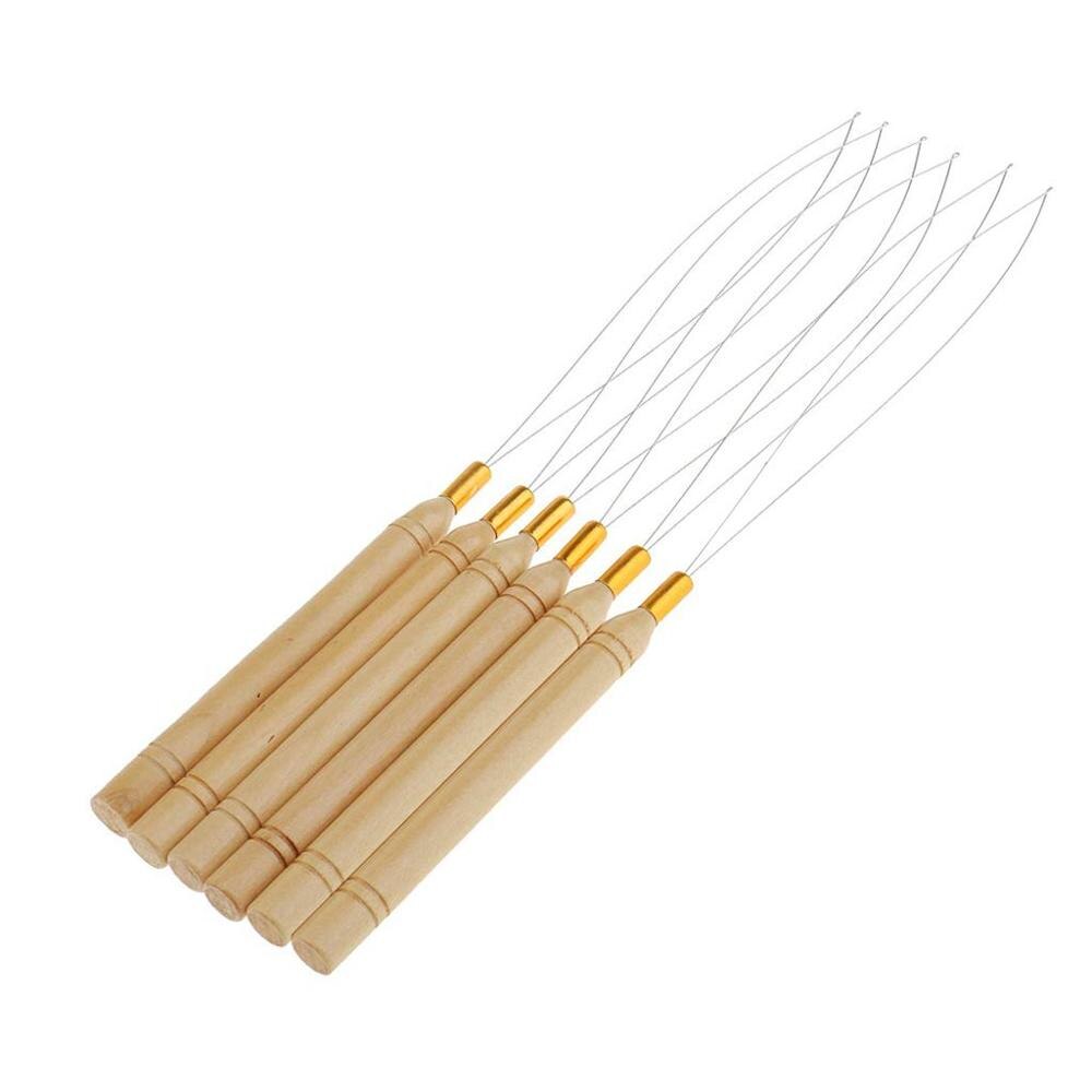 Extensiones de Cabello Micro anillos conexiones cuentas enhebrador de aguja alambre gancho de extracción herramienta utilizada para cabello humano extensión de plumas
