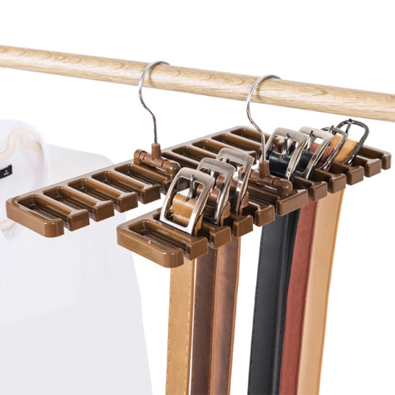 Multifunction Storage Rack Tie Belt Organizer Rotating Ties Hanger Hold Closet Organization Wardrobe Finishing Rack Space Saver