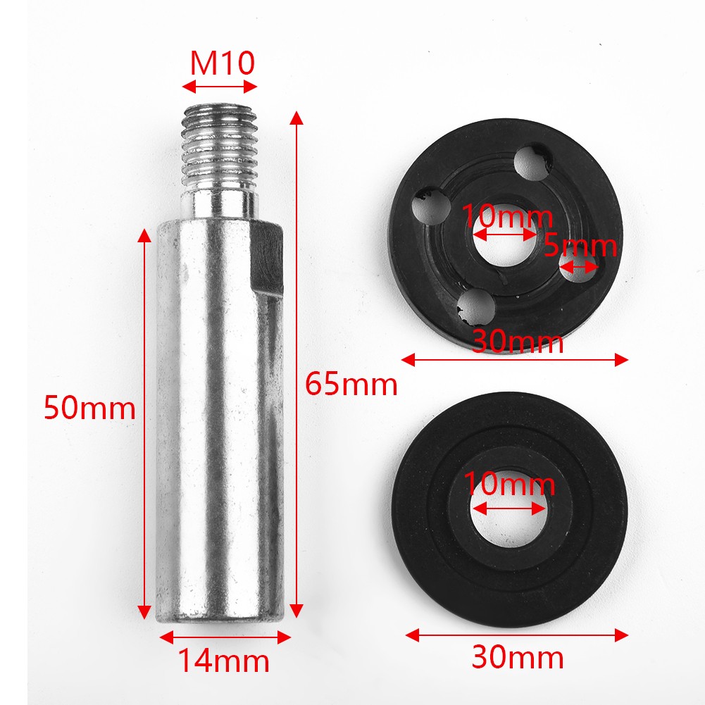 M10 Arbor Connector Adapter 14mm Shank Angle Grinder Lengthen Connecting Rod For Cutting Disc Saw Blade