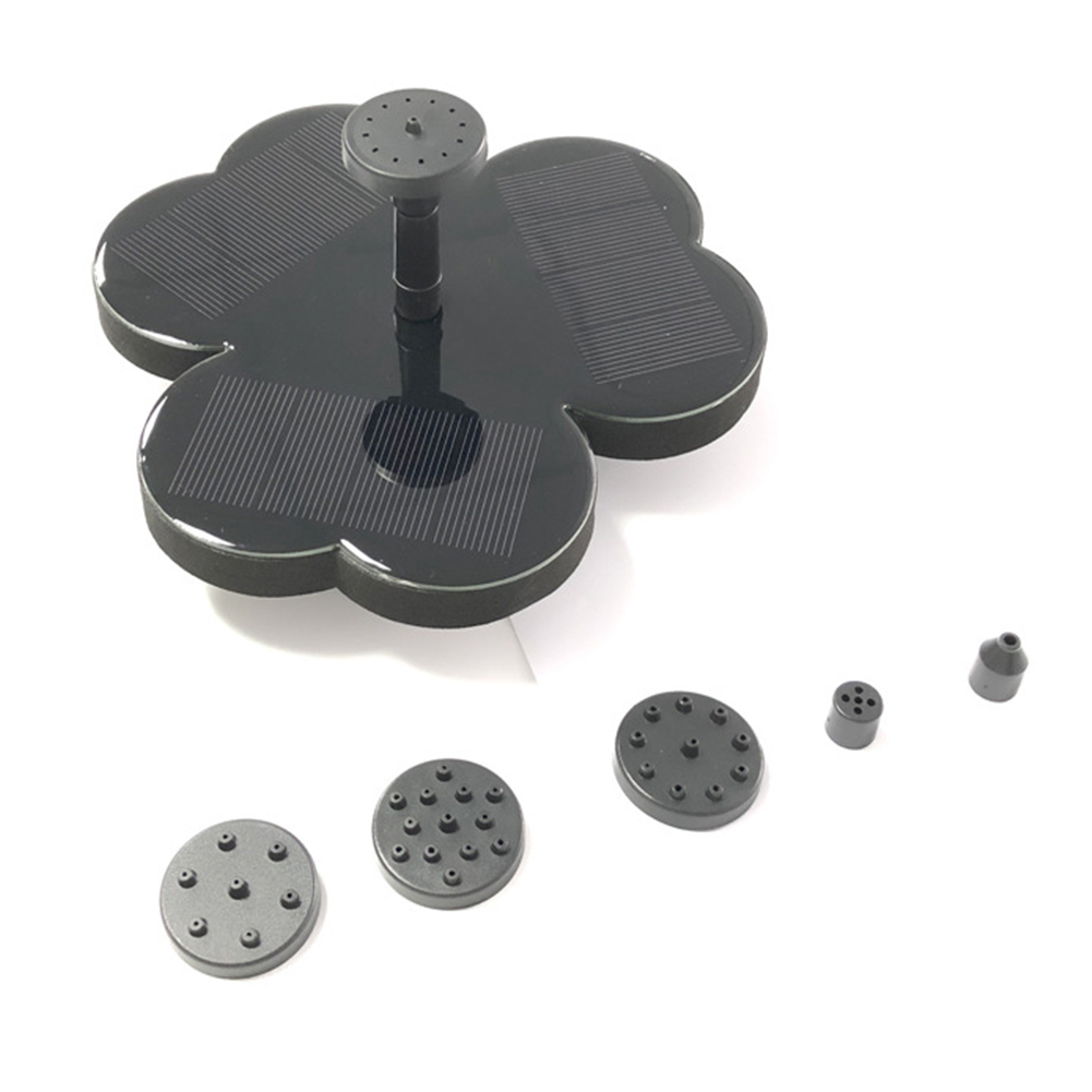 Plastic Clover Shape Solar Fountain Outdoor Pool Pond Water Pump Waterfall Garden Decor Tool