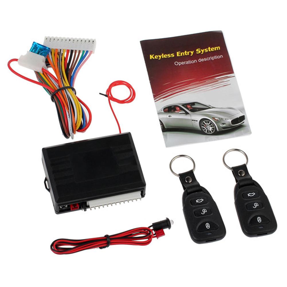 Auto bilalarm 12-24v universal alarmsystem bil automatisk centralsæt dørlås køretøjs fjernbetjeningssystem