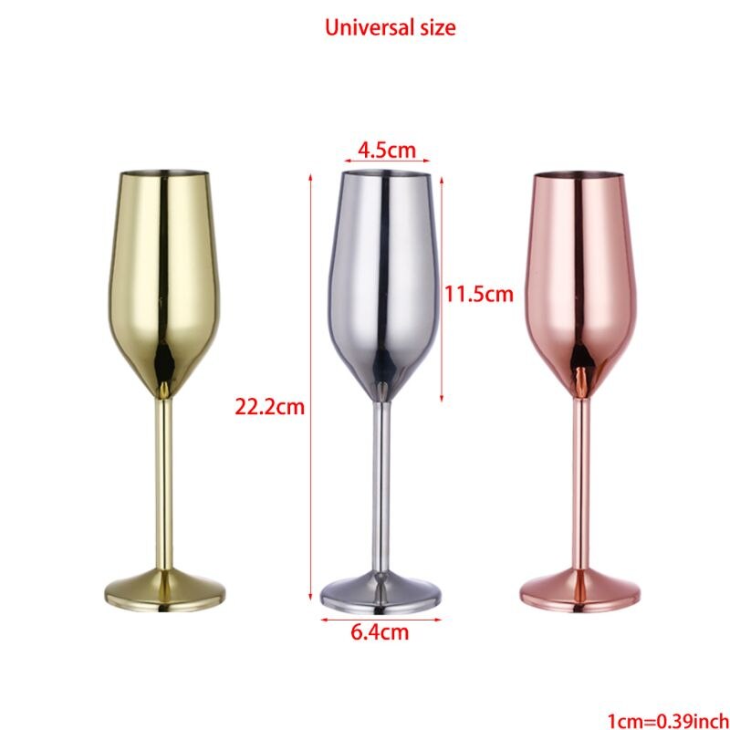3 kolor ze stali nierdzewnej lampka robić wina czary szampana czara kieliszki koktajlowe Whisky Puchar