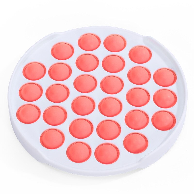 Push Blase pop es Autismus Neue Zappeln Spielzeug Spezielle Bedürfnisse Stressabbau Hilft Entlasten Stress und Erhöhen Fokus Weichen Squeeze spielzeug: Round - Red