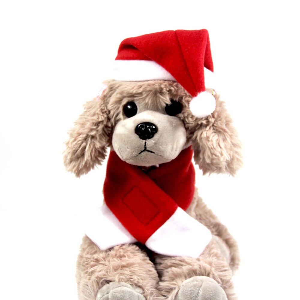 Hundekat kæledyr kæledyr santa hat fødselsdag tørklæde og krave butterfly jul kostume til hvalpekat små katte hunde kæledyr tilbehør