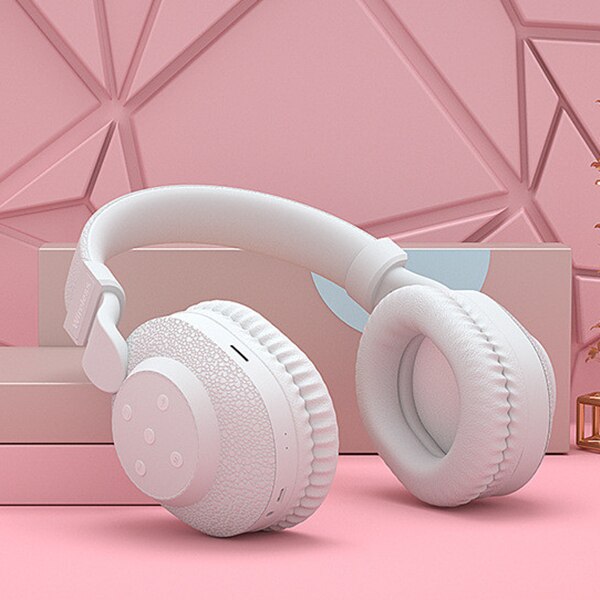 Wireless Headphones Bluetooth 5.0 Headset Foldable Headphone Adjustable Earphones With Mic For phone Pc Laptop Game: white no retail box