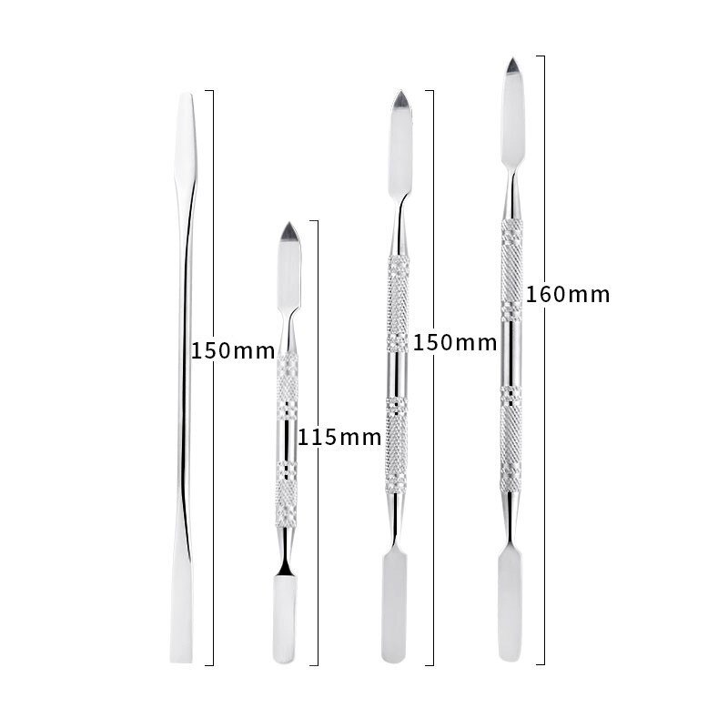 1pcs 4 Types Stainless Steel Dual Heads Makeup Toner Spatula Mixing Stick Foundation Cream Mixing Tool Cosmetic Make Up Tool